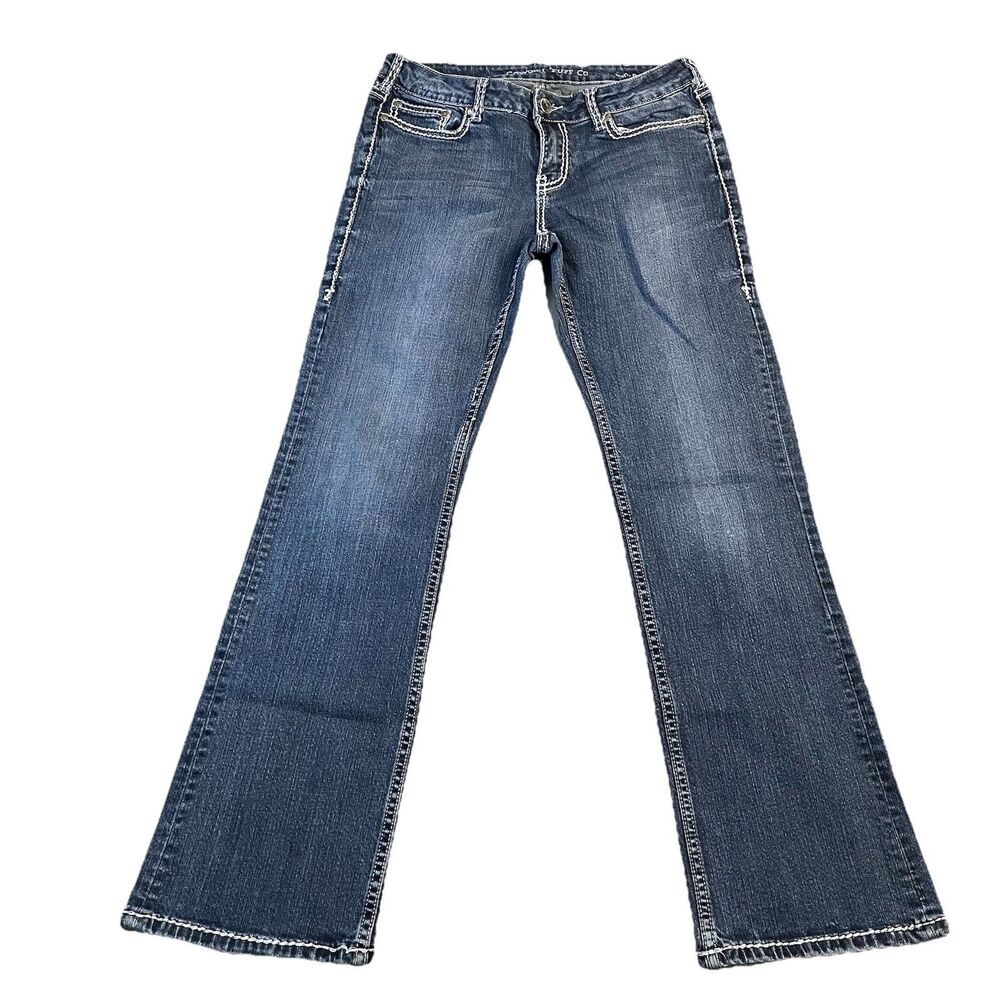 Cowgirl Tuff Co Don't Fence Me In Bootcut Jeans Womens 32x33 Blue Denim Western